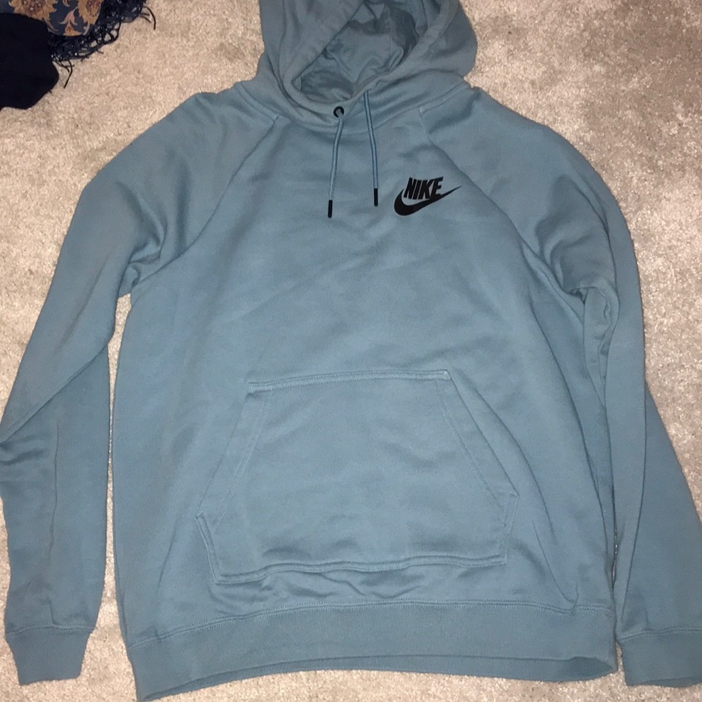 blue Nike hoodie